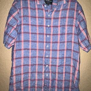 Rodd & Gunn Blue and Red Casual Button Down Shirt